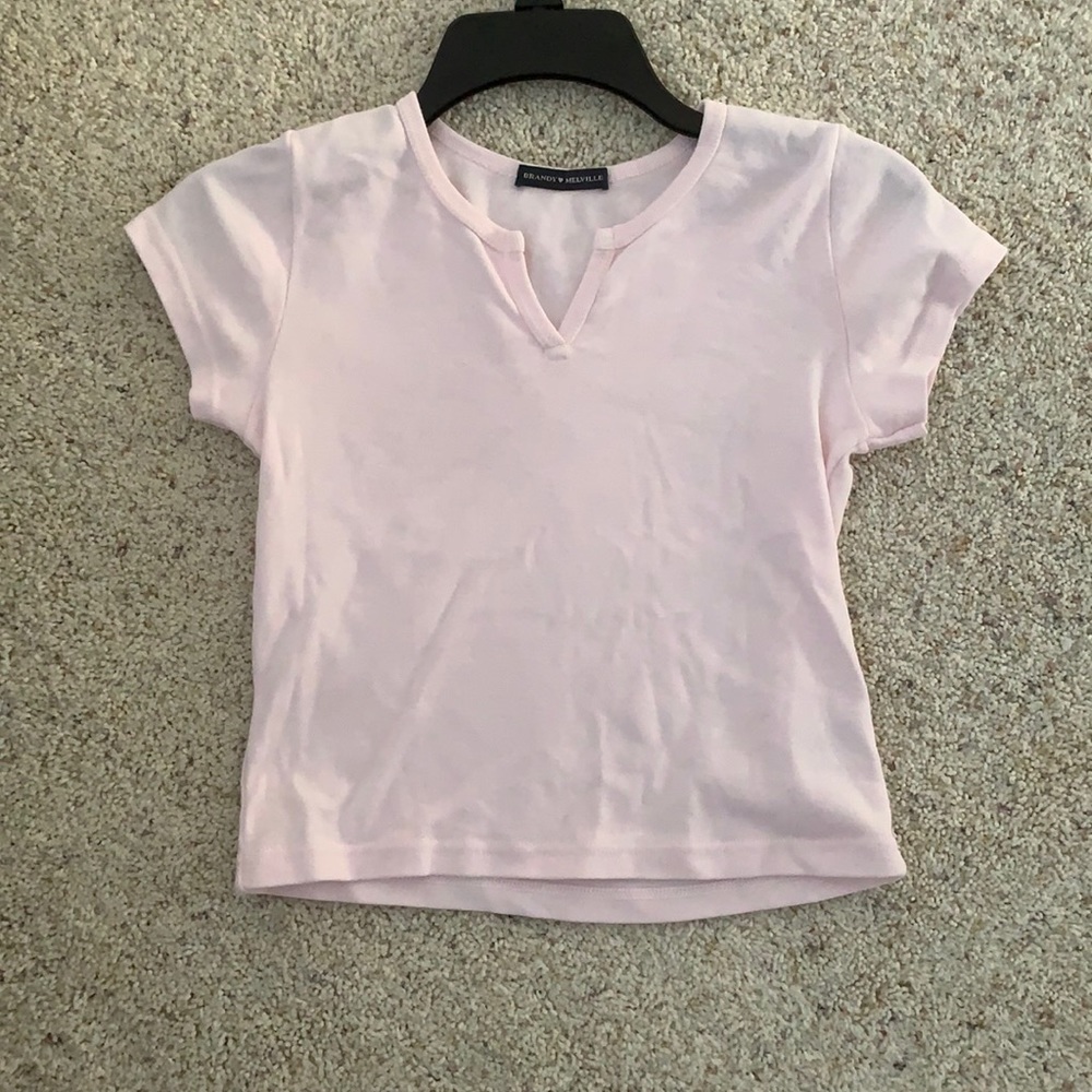 brandy melville light pink Ashlyn top!